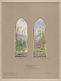 Suggestion for window, Mr. C. H. McCormick, Louis C. Tiffany (American, New York 1848–1933 New York), Watercolor, gouache, graphite, and ink on artist board with original mat, American