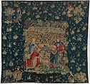 The Falcon's Bath, Tapestry with wool warp and wool wefts, South Netherlandish