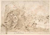 Penitent St. Jerome (recto); Notes and Accounts (verso), Vicente Carducho (Italian, 1570/78–1638), Pen and brown ink (recto and verso)