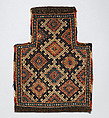 Salt Bag, Wool (warp, ground weft, and supplementary weft); balanced plain weave with pattern in supplementary brocaded weft (front); weft-faced plain weave (back)